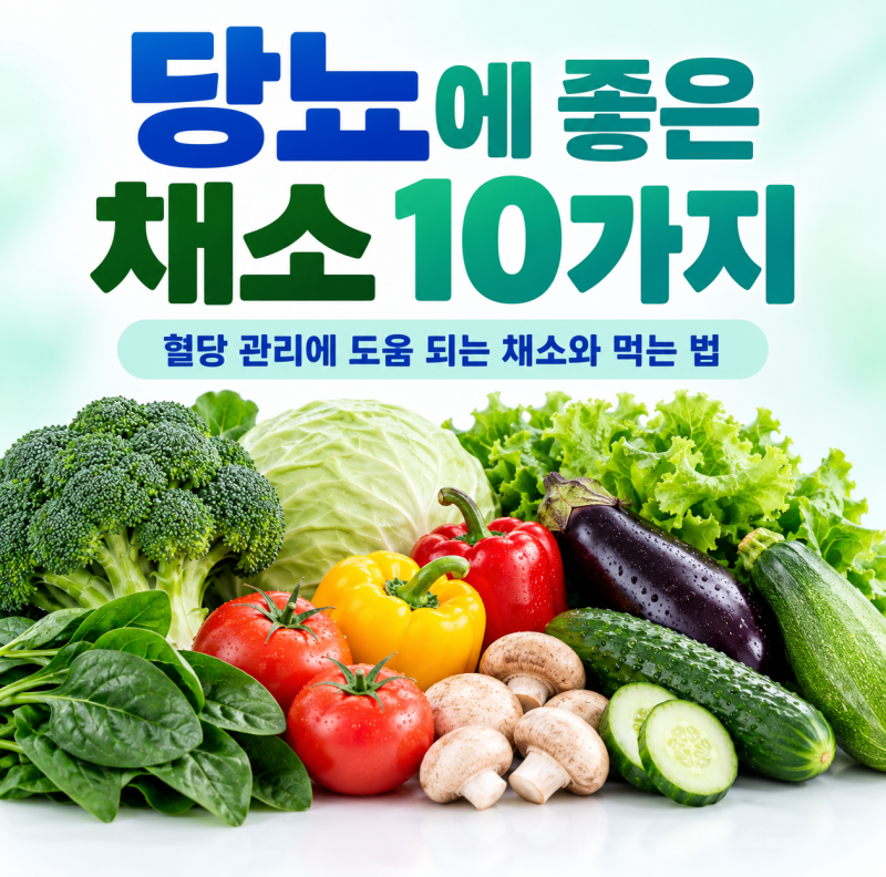 당뇨에 좋은 채소 10가지, 혈당 관리에 도움 되는 채소와 먹는 법