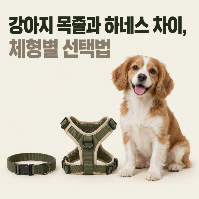 강아지 목줄 하네스 차이, 체형별 장단점부터 입문 선택까지 챙기는 법
