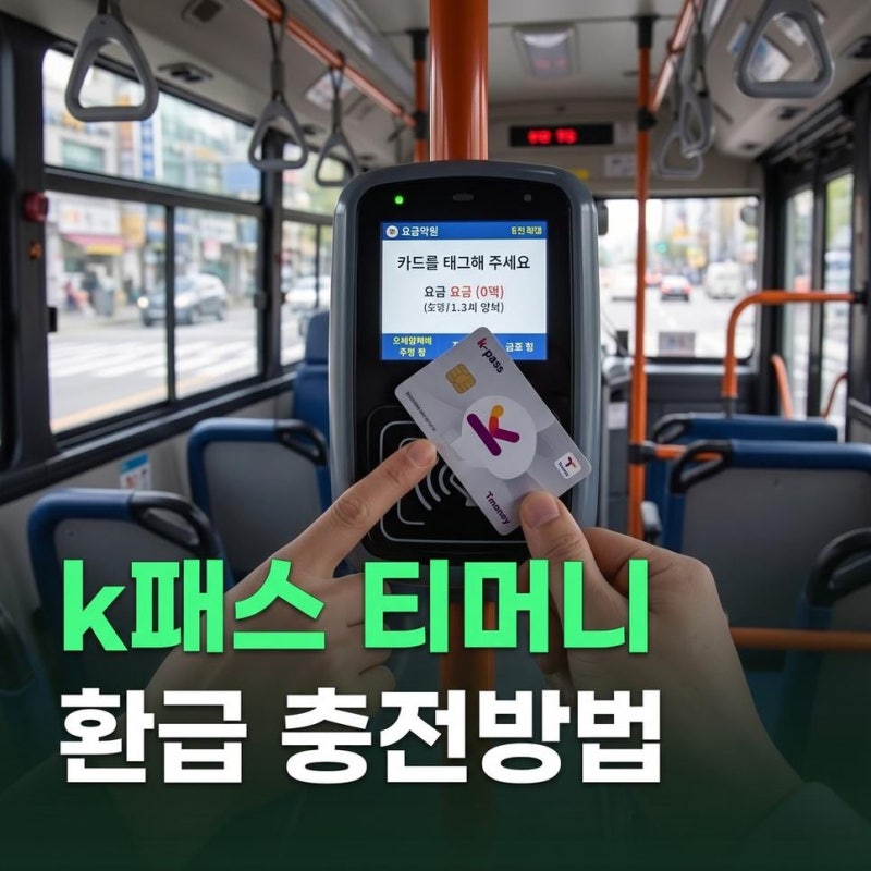 k패스 모바일티머니 환급, 후불 선불 충전방법 최신 내용 확인하기