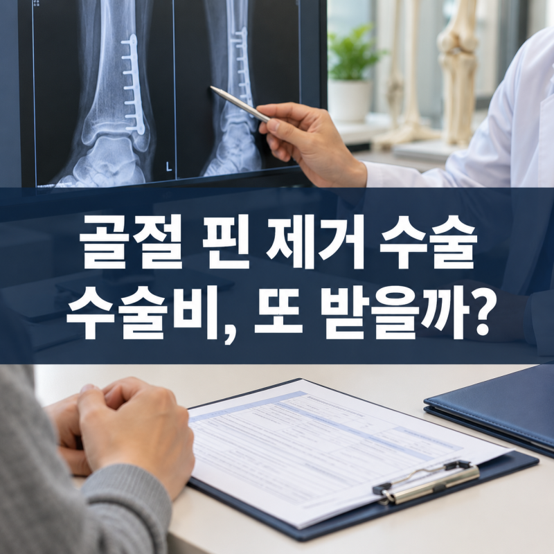 골절 수술 후 금속핀 제거, 수술비를 다시 받을 수 있을까요?