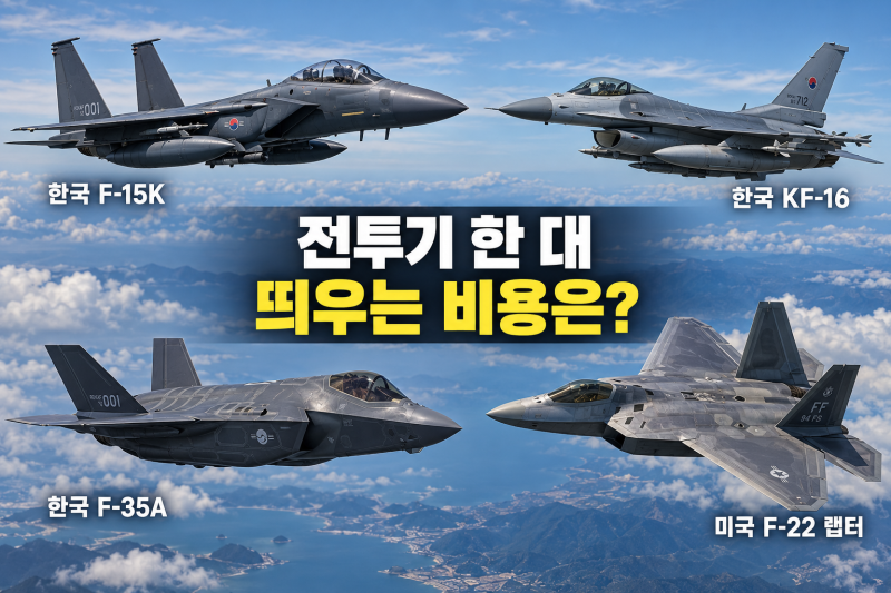 전투기 한 대를 띄우는 데 얼마가 들까? 한국 공군의 연료비·정비비와 F-22랩터와의 비교