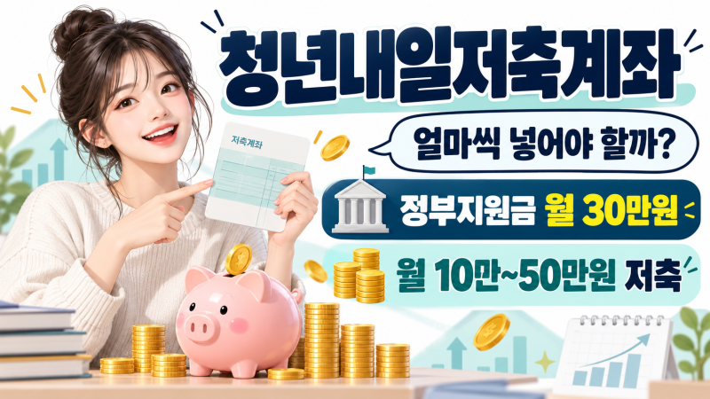 청년내일저축계좌 선정 후 얼마씩 넣어야 할까?｜정부지원금·만기금액 정리