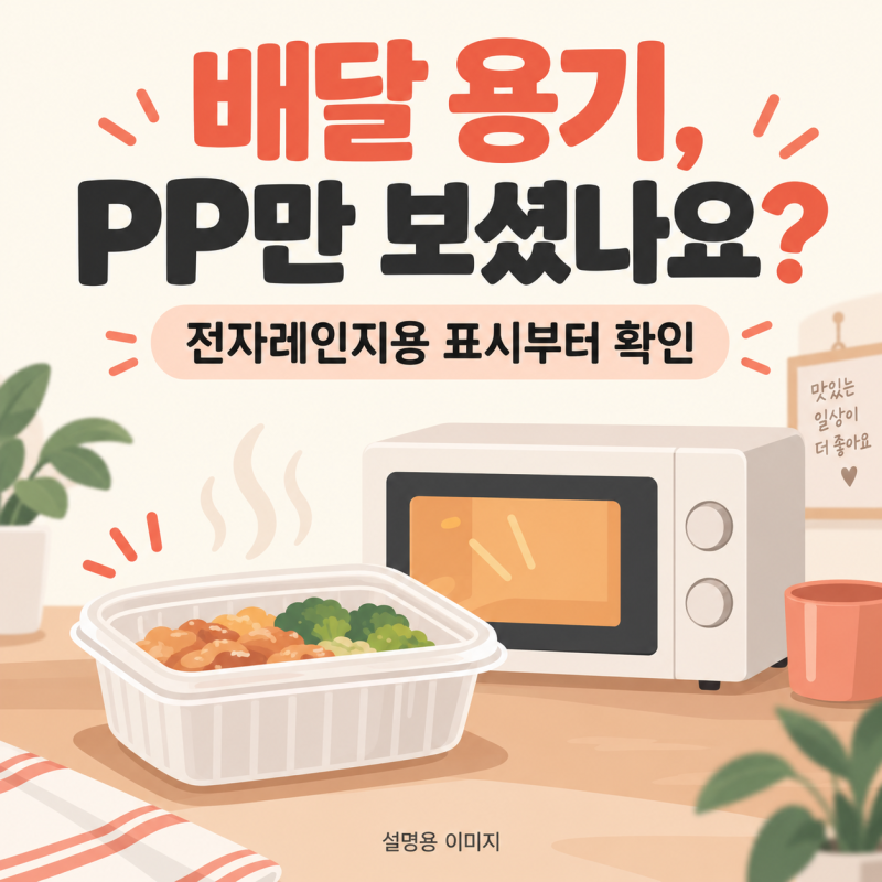 배달 용기, PP만 보고 전자레인지에 넣으셨나요?