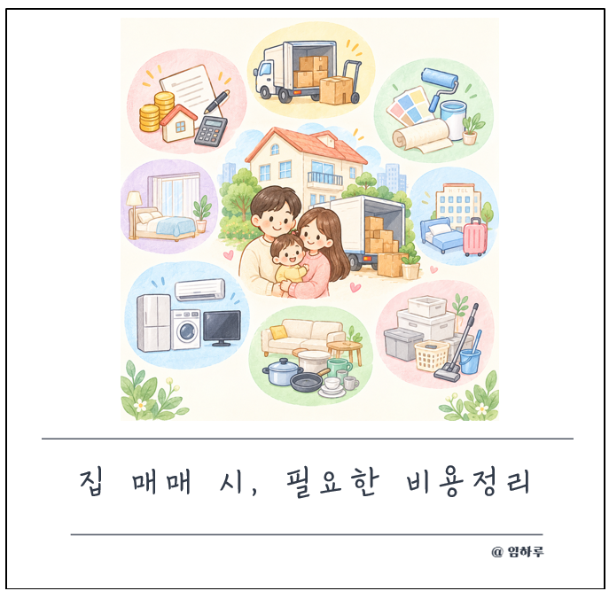 이사 정보: 집 매매 시, 필요한 비용은 무엇이 있을까?