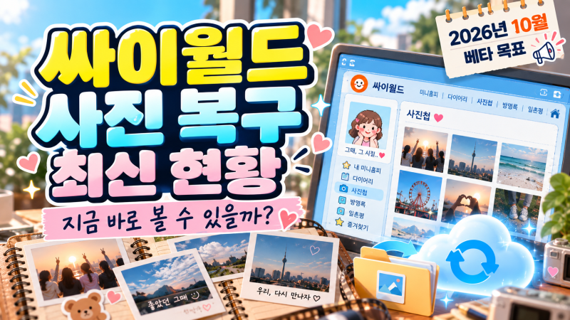 “내 옛날 사진 다시 볼 수 있을까?” 싸이월드 사진 복구 최신 현황