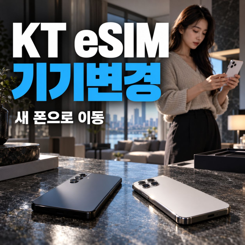 KT eSIM 기기변경 방법, 새 휴대폰으로 이심 옮길 때 확인사항