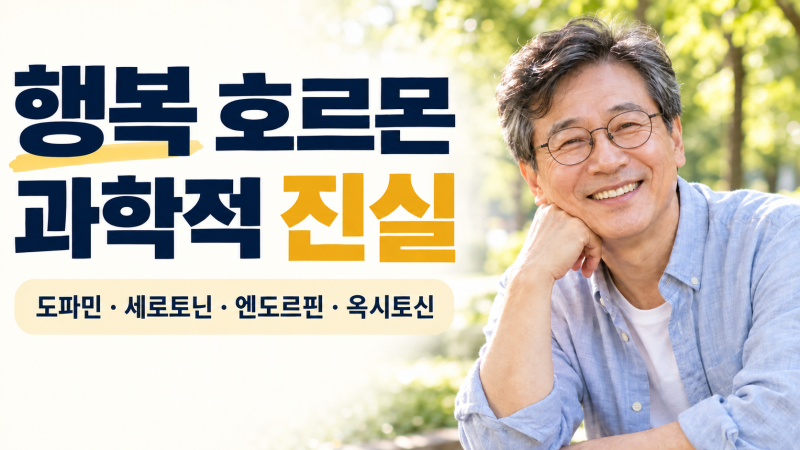 행복 호르몬의 과학적 진실｜도파민·세로토닌·엔도르핀·옥시토신의 역할