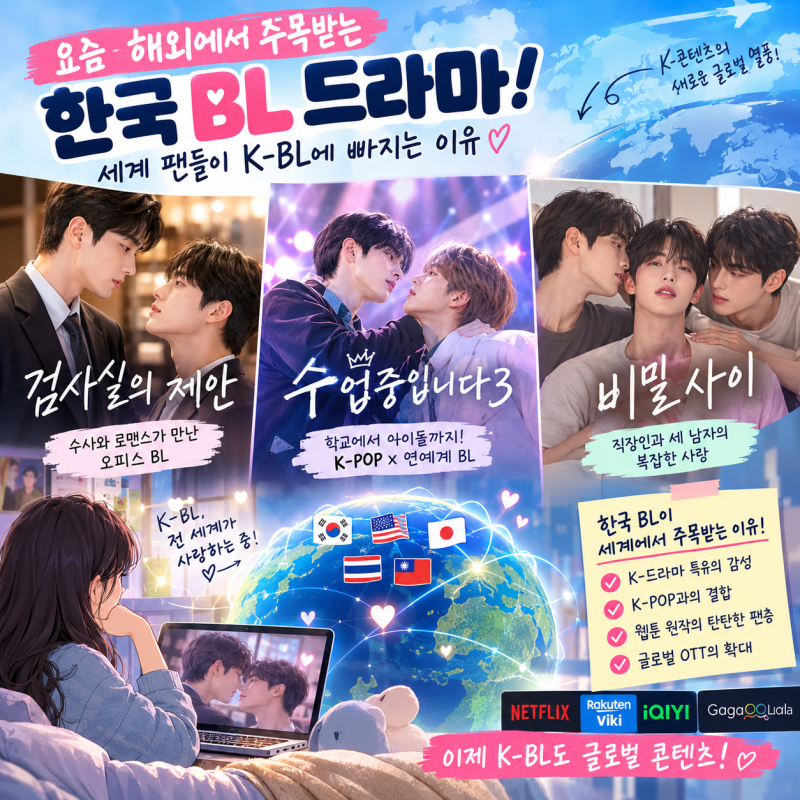 요즘 해외에서 주목받는 한국 BL 드라마! 세계 팬들이 K-BL에 빠지는 이유