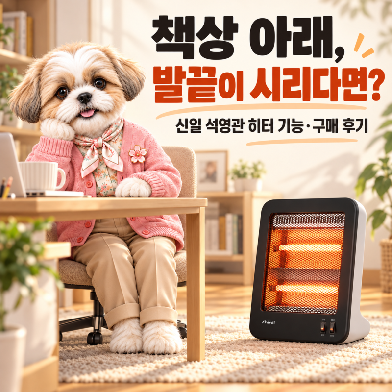 신일 전기히터 석영관히터 가정용난로 미니 소형 사무실발난로 온열기