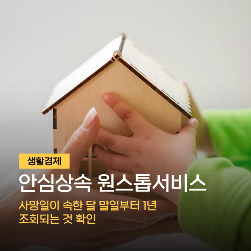 안심상속 원스톱서비스, 사망일이 속한 달 말일부터 1년(조회되는 것 확인)
