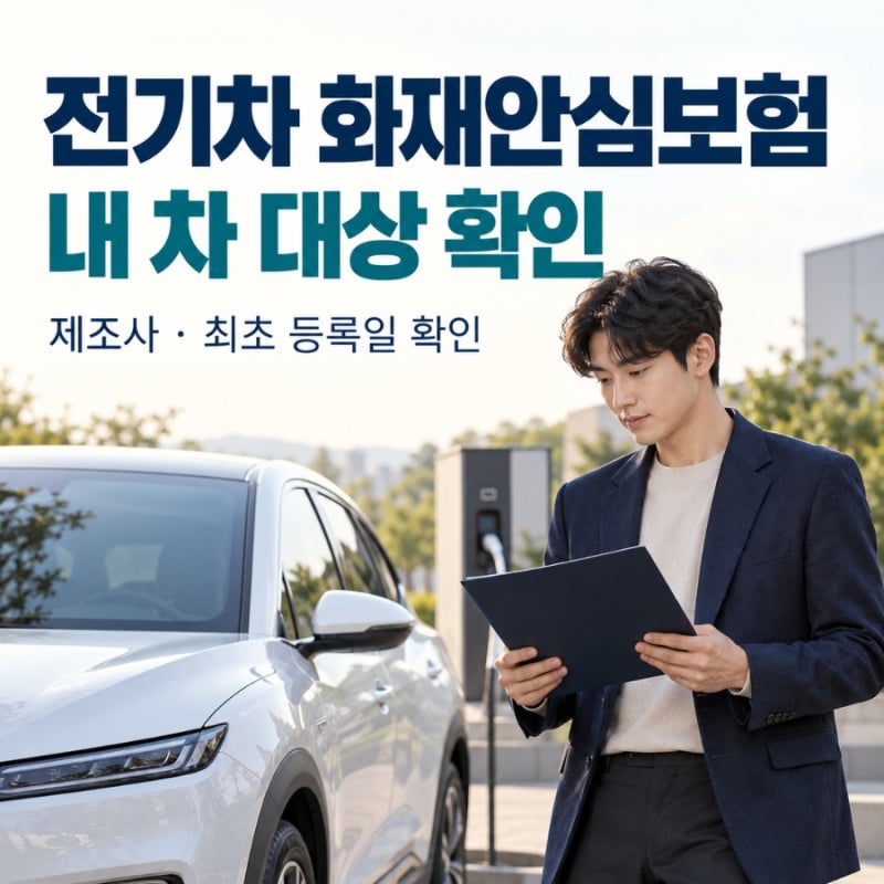 전기차 화재안심보험 대상 확인, 제조사·등록일·보장 범위 체크