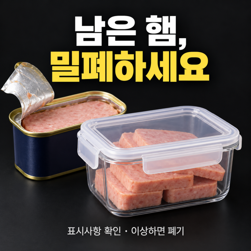 먹다 남은 햄, 포장지째 넣어도 될까요? 개봉 후 보관·폐기 기준