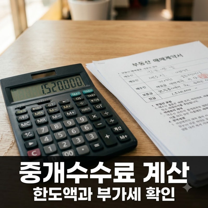 부동산중개수수료계산기 나만 몰랐던 계산 꿀팁과 한도액