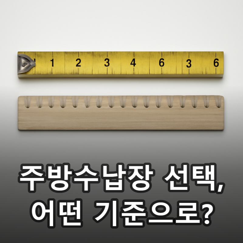 주방수납장 고르는 법, 공간과 용도별 선택 기준