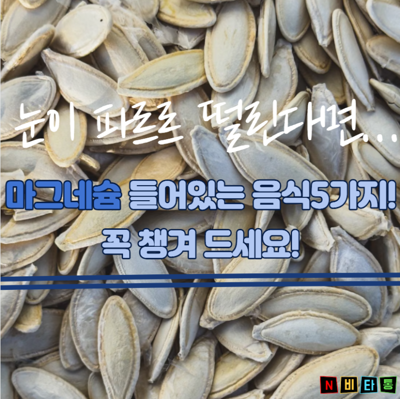 마그네슘 많은 음식 5가지 꼭 챙겨드세요!(+섭취율 극대화 방법)