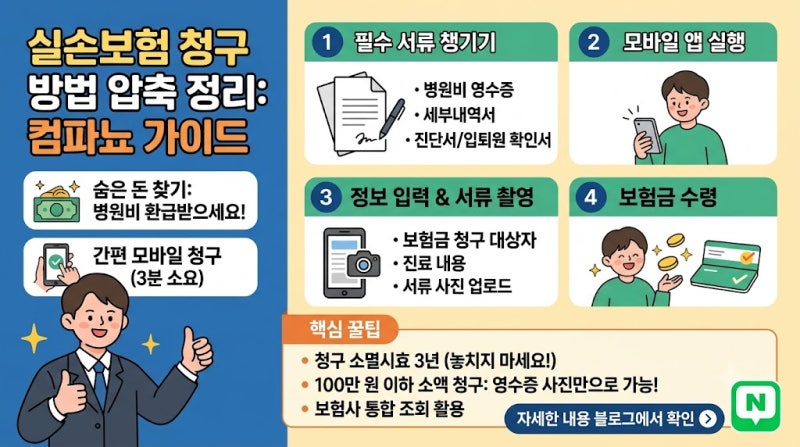 "숨은 병원비 환급받으세요!" 3분 만에 끝내는 실손보험 간편 청구법