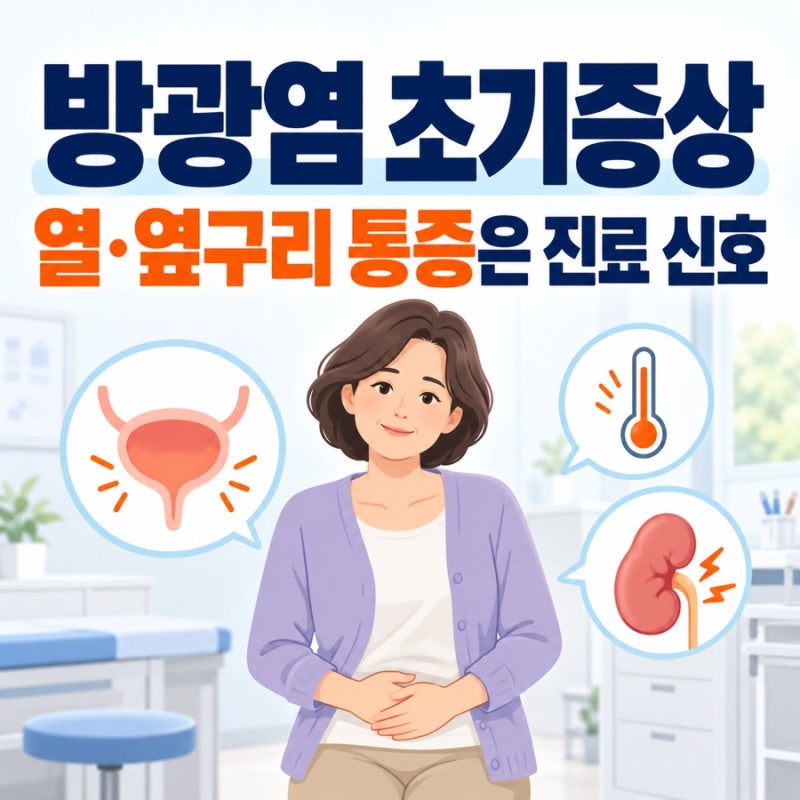 [건강레터]방광염 초기증상, 열·옆구리 통증이 있으면 신우신염일까요?옆구리통증원인