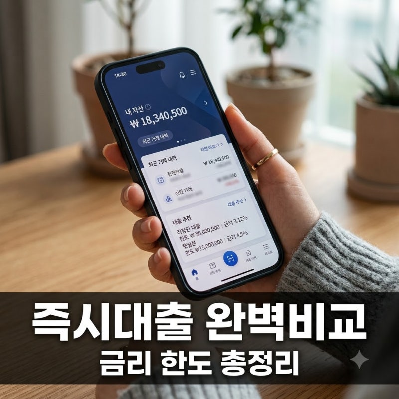 즉시대출 금리 한도 비교 및 안전한 신청 방법 가이드