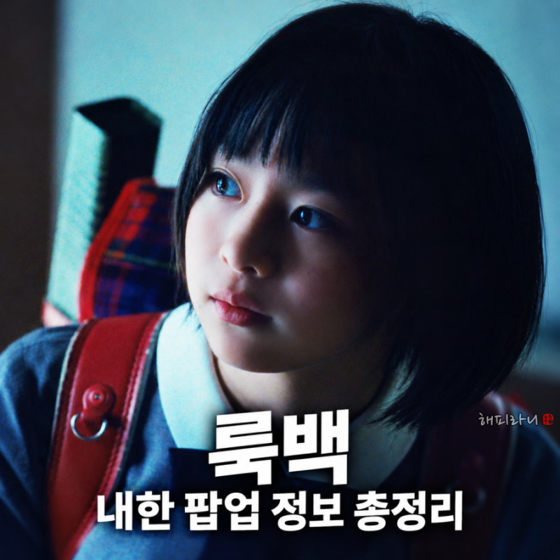 룩백 실사 영화 10월 8일 개봉 내한 날짜 팝업 굿즈 개봉전 알아두면 좋은 정보(룩백 뜻 슬픈....