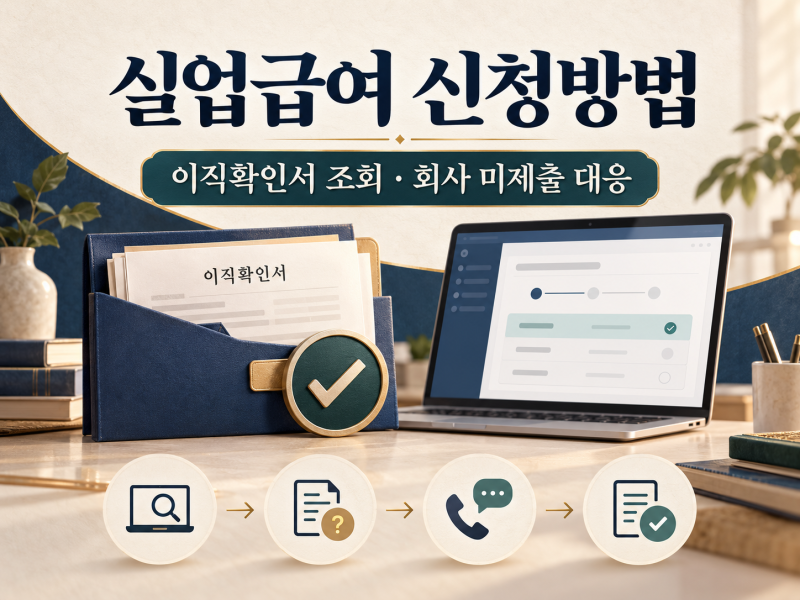 실업급여 신청방법, 이직확인서 조회·회사 미제출 대응 순서