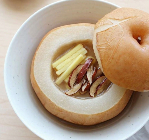 임산부 감기 약 대신 마시는 따뜻한 대추 배숙 만들기 (꿀 대신 조청 팁)