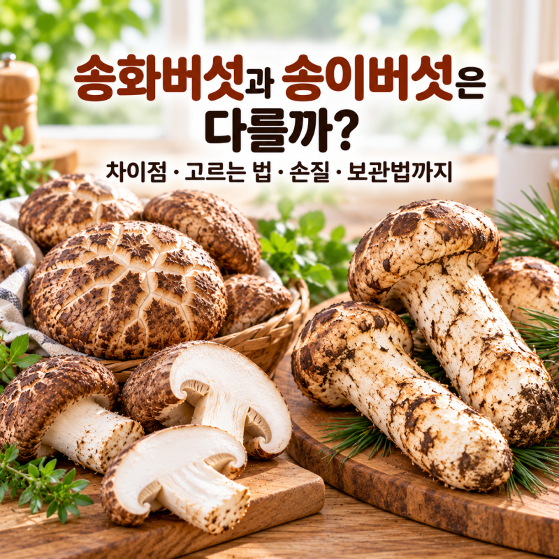 송화버섯과 송이버섯은 다를까? 차이점·고르는 법·손질·보관법까지