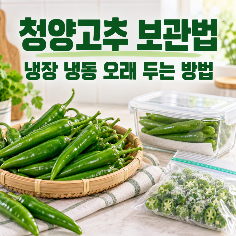 청양고추 보관법 냉장 냉동 오래 두는 방법