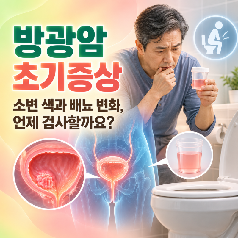 방광암 초기증상 5가지, 소변 색 변화와 방광염 같은 증상은 언제 검사할까요?