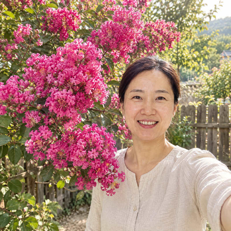 "100일 꽃나무 가을 가위질은 금물 보기 싫어도 참아요" 배롱나무 가지치기 적기와 시기 하는....