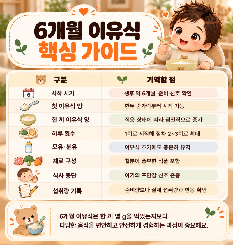 [육아 정보] 6개월 아기 이유식 양, 한 끼 얼마나 먹어야 할까?
