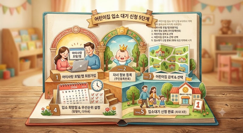 [초보 부모 육아팁] 어린이집·유치원 입소 신청 완벽 정리! 대기 순번 올리는 법 & 주의사항