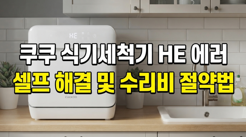 쿠쿠 6인용 식기세척기 HE 에러 떴다면? 원인과 대처법