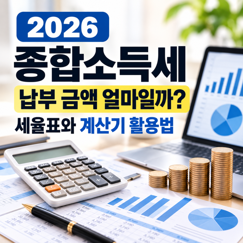 종합소득세 납부 금액 얼마일까? 2026 세율표와 계산기 활용법