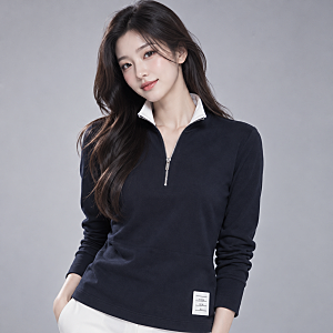 톰브라운 클래식 4바 저지 하프집 풀오버 남자 하프집업 맨투맨 디테일