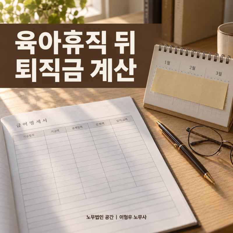 육아휴직 뒤 퇴직, 평균임금은 어느 3개월로 계산할까요