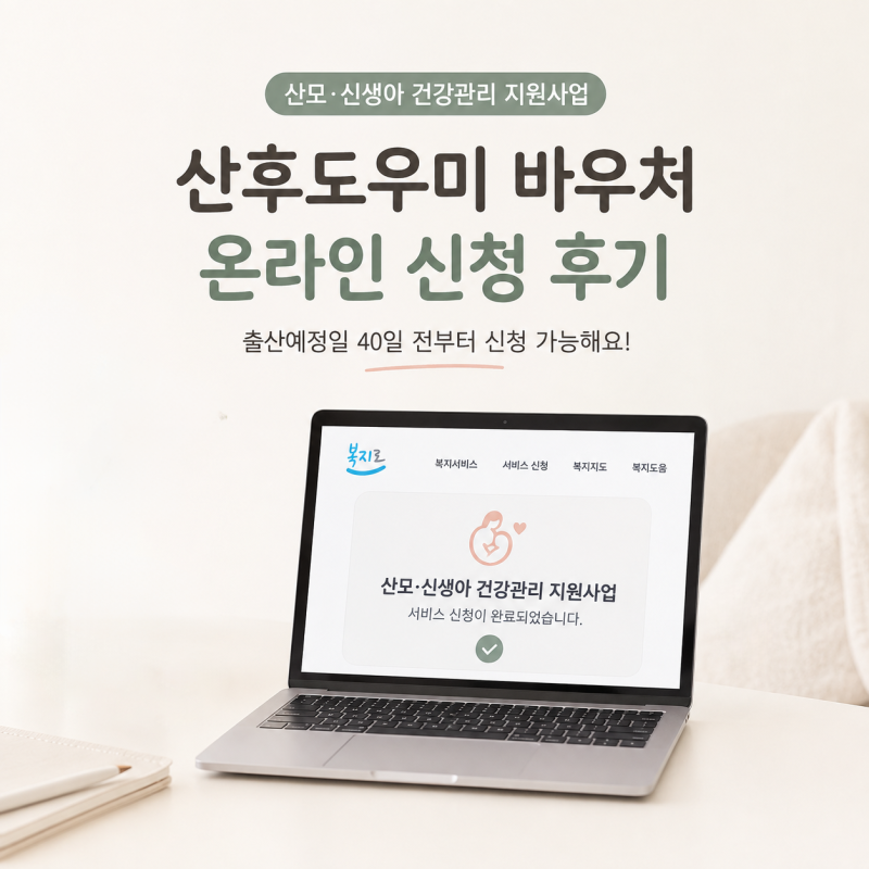 출산 D-40) 산모•신생아 건강관리 산후도우미 바우처 | 복지로 온라인 신청 접수후기