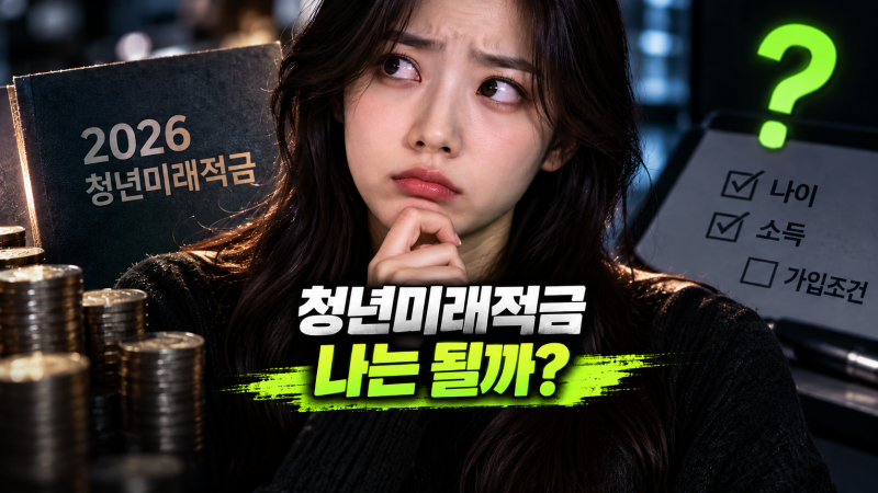 청년미래적금 가입조건 2026, 나이·소득 기준 나는 될까?