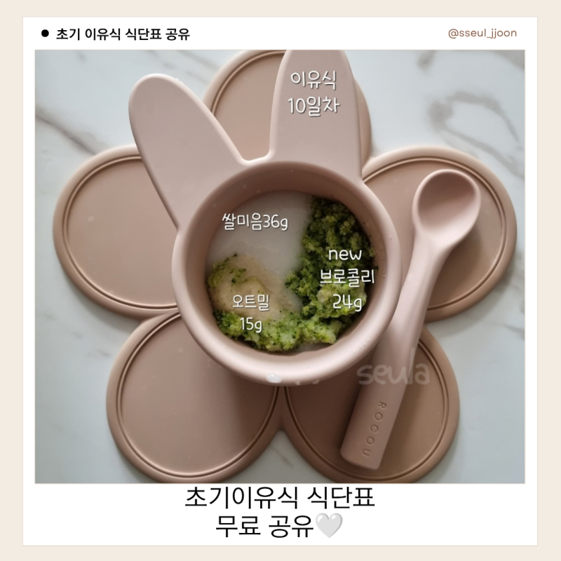 초기이유식 식단표 무료 공유｜이유식 시작 시기·재료 순서 정리