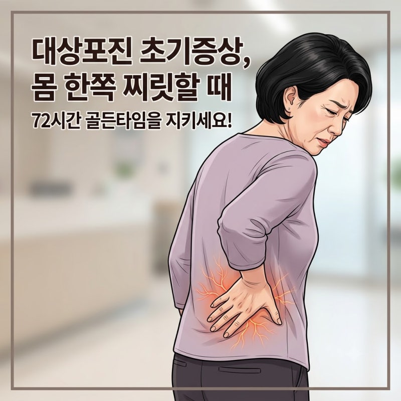 몸 한쪽 찌릿할 때 의심해야 할 대상포진 초기증상과 72시간 골든타임