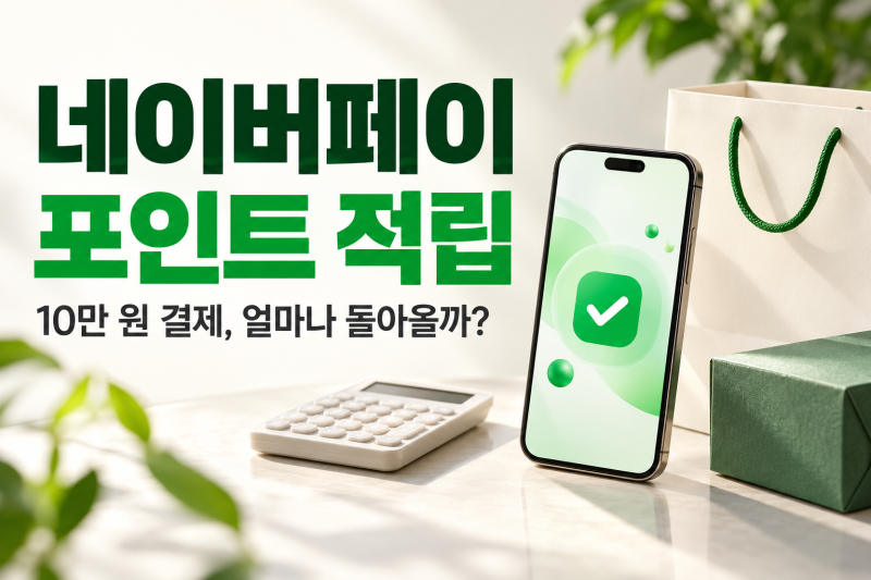 네이버페이 포인트 적립, 10만 원 결제하면 얼마나 돌아올까?