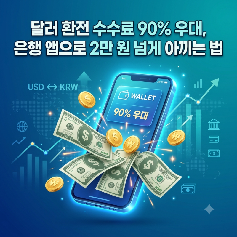 달러 환전 수수료 우대 90% 받는 법과 주요 은행 환전 팁