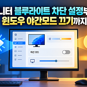 모니터 블루라이트 차단 설정부터 윈도우 야간모드 끄기까지