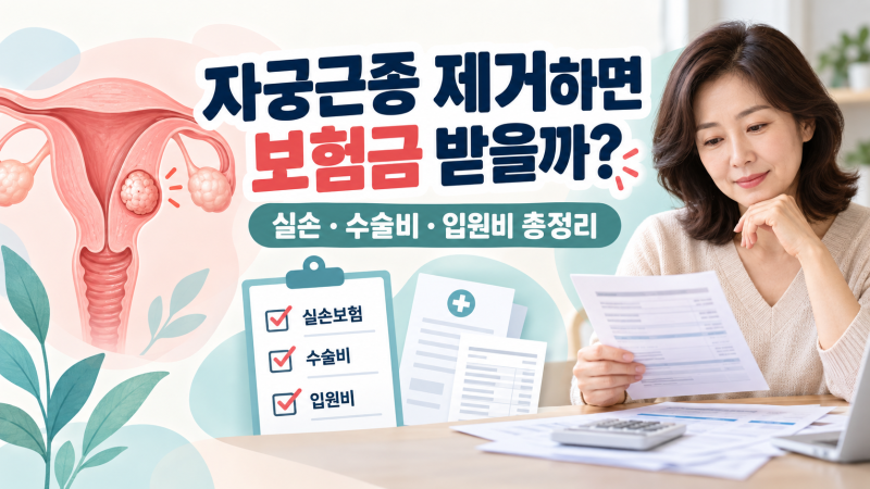 자궁근종 제거하면 보험금 받을까? 실손·수술비·입원비 청구 항목 총정리