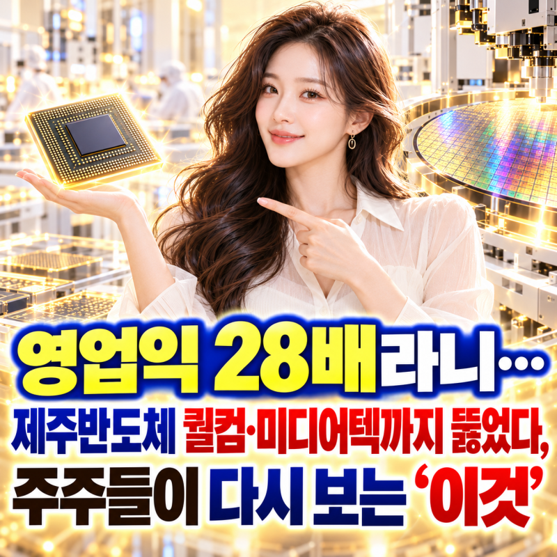 “영업익 28배라니…” 제주반도체 퀄컴·미디어텍까지 뚫었다, 주주들이 다시 보는 ‘이것....