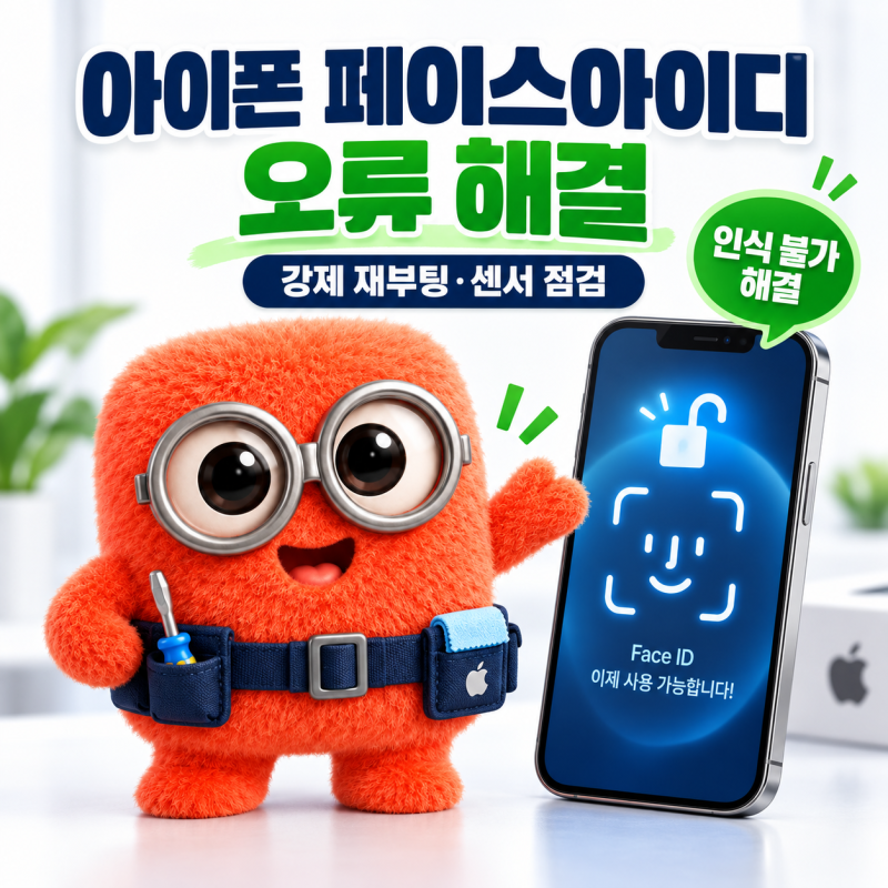 아이폰 페이스아이디 인식 불가 오류 해결법: 10초 강제 재부팅부터 하드웨어 고장 감별까지