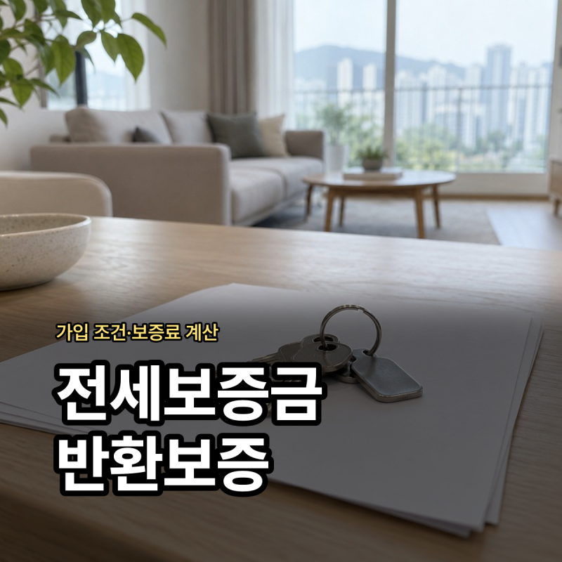 전세보증금 반환보증 가입 조건 보증료 계산 방법