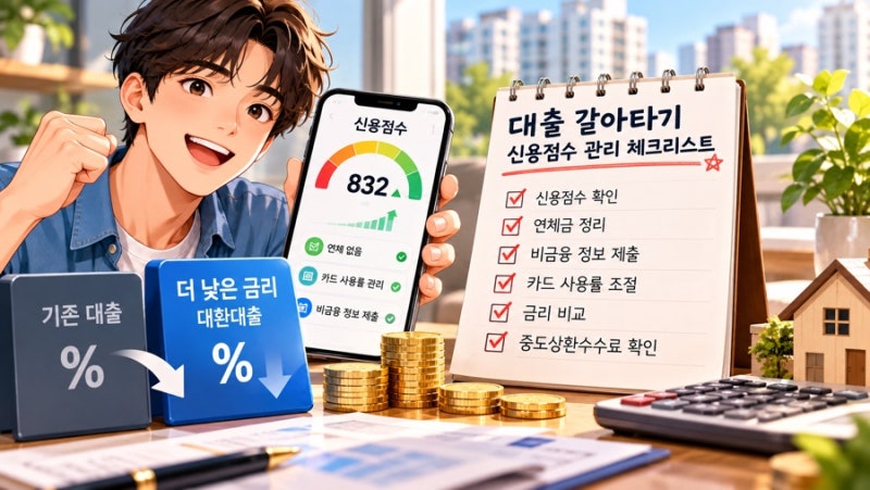 대출 갈아타기 전 신용점수 관리 체크리스트