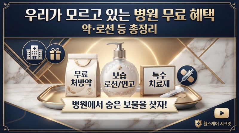 우리가 모르고 있는 병원에서 무료로 받을수 있는 약.로션등 총정리