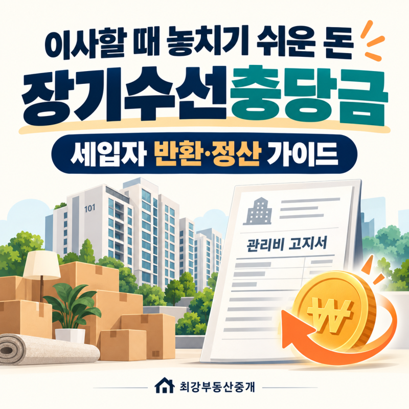 장기수선충당금 반환｜이사할 때 세입자가 확인할 정산 방법과 수선유지비 차이