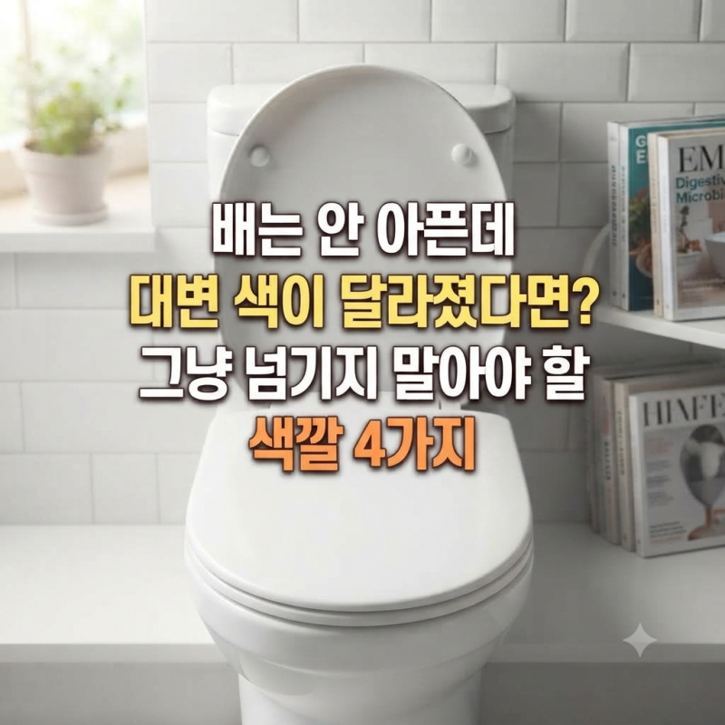 “배는 안 아픈데 대변 색이 달라졌다면?” 그냥 넘기지 말아야 할 색깔 4가지